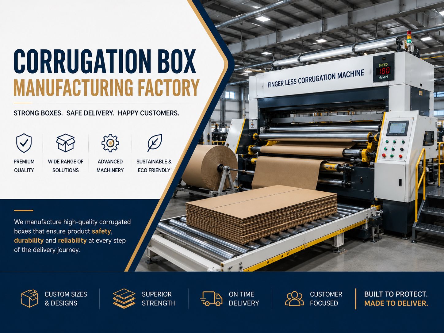 Corrugation box manufacturing factory — Abastel packaging facility